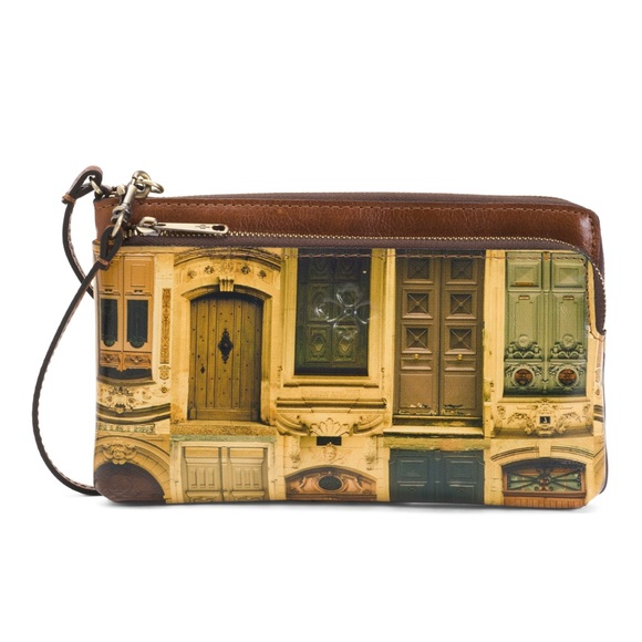 NIB-Patricia Nash-Doorways to Italy-Varone-Dual Zip Wristlet Pouch-GiftBoxed-$89 - Picture 10 of 14